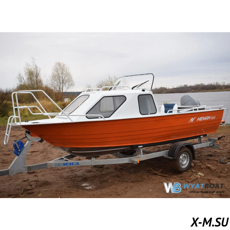 Алюминиевый катер WYATBOAT Неман-500 (каютный) Алюминиевый катер WYATBOAT Неман-500 (каютный)