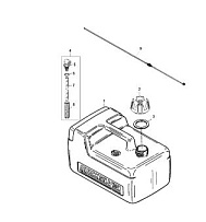 Топливный бак 4-Х ТАКТНОГО ПЛМ MERCURY 8 Серийный номер от 0P325500 и выше