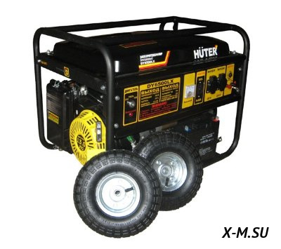 Электрогенератор Huter DY6500LX с колёсами и аккумулятором Электрогенератор Huter DY6500LX с колёсами и аккумулятором