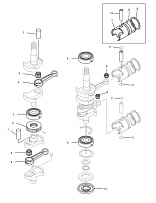 Коленчатый вал лодочного мотора TOHATSU 18 · 2003 — 2014