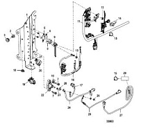 Компонент электрической платы, S/N 1B723943 и выше 4-Х ТАКТНОГО ПЛМ MERCURY 115 Серийный номер от 01B366823 и выше